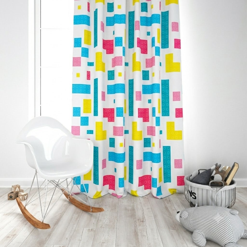 Building Blocks kids curtain