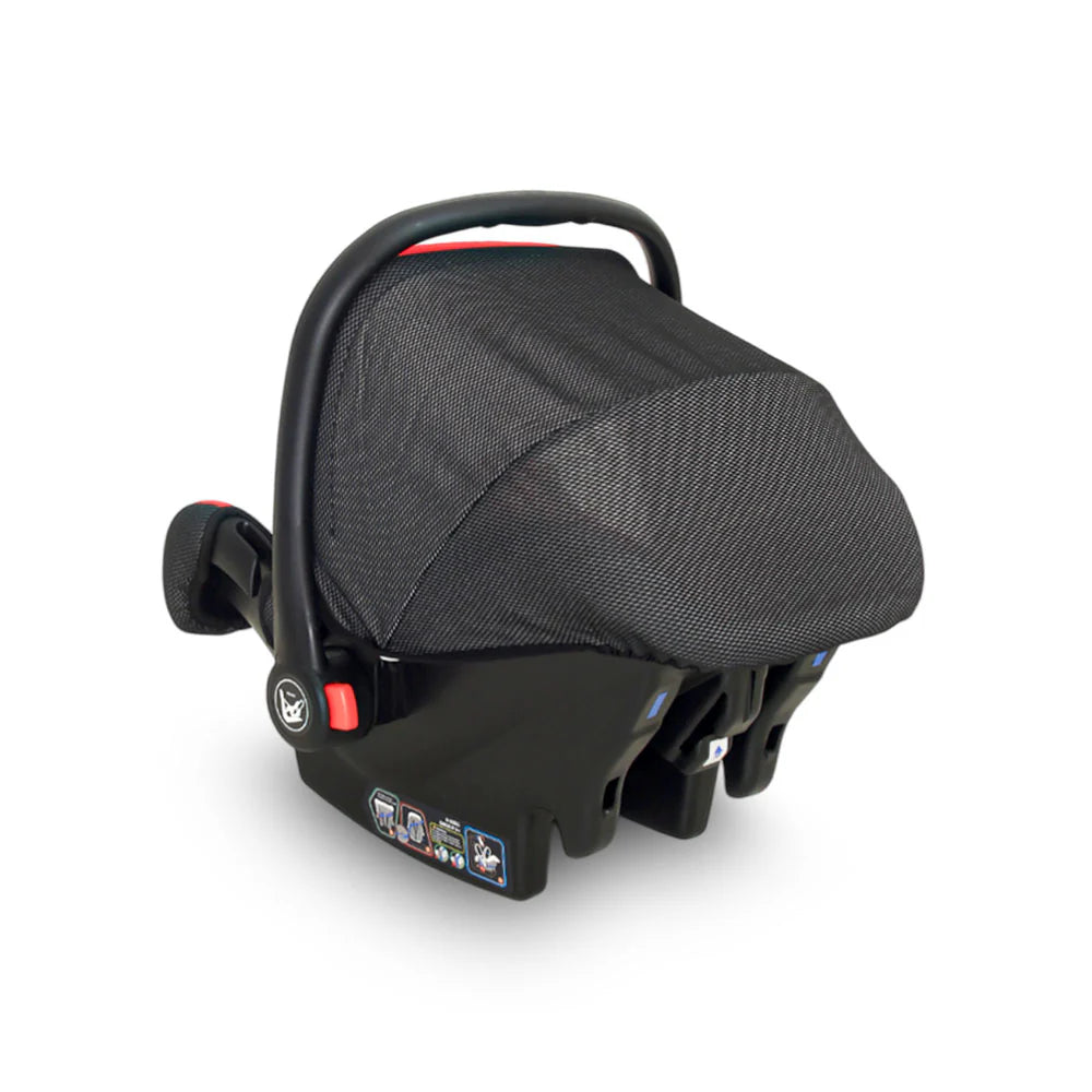 SECURE BABY CARRIER CAR SEAT – INFANT ROCKER WITH RETRACTABLE CANOPY RED