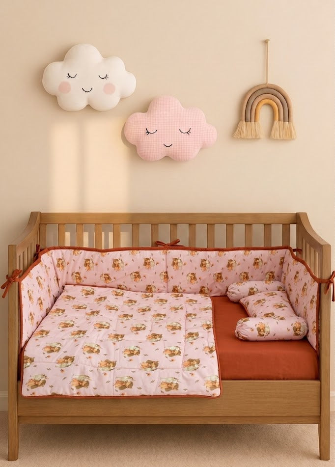 Cartoon Characters Baby Cot Set