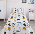 Cartoon Dog Super D kids Cotton Bed Sheet
