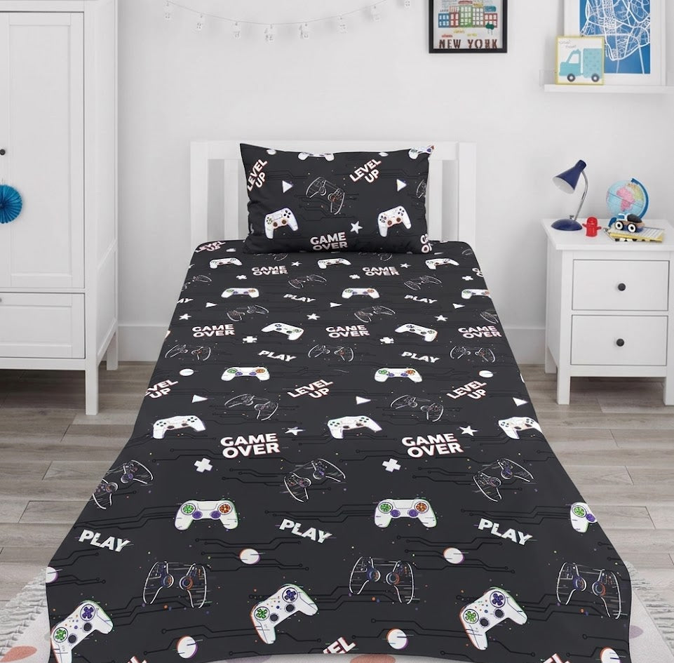 Catherine Lansfield Game Over kids Cotton Bed Sheet