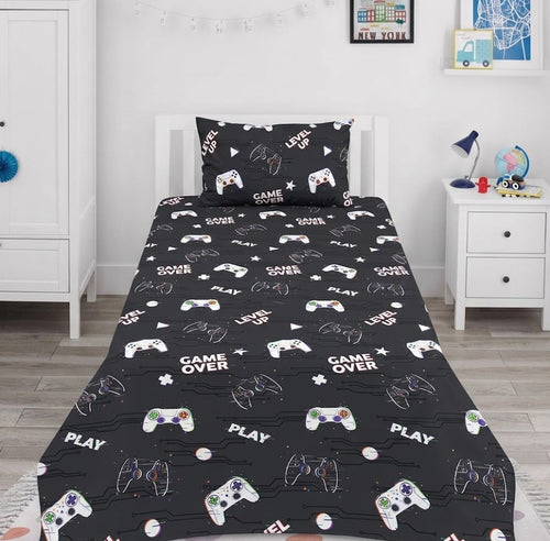 Catherine Lansfield Game Over kids Cotton Bed Sheet