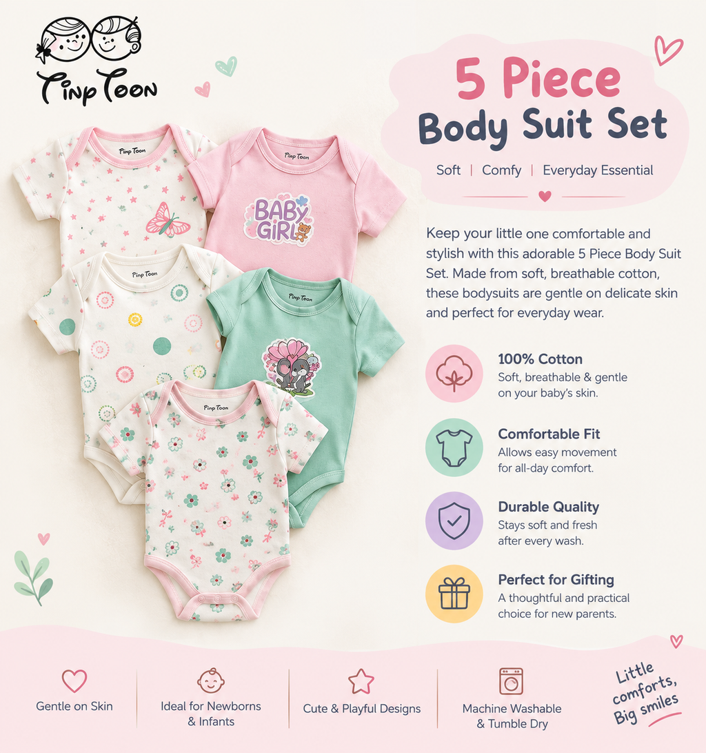 5 piece body suit Gift set