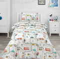 Cityscape-themed kids Cotton Bed Sheet