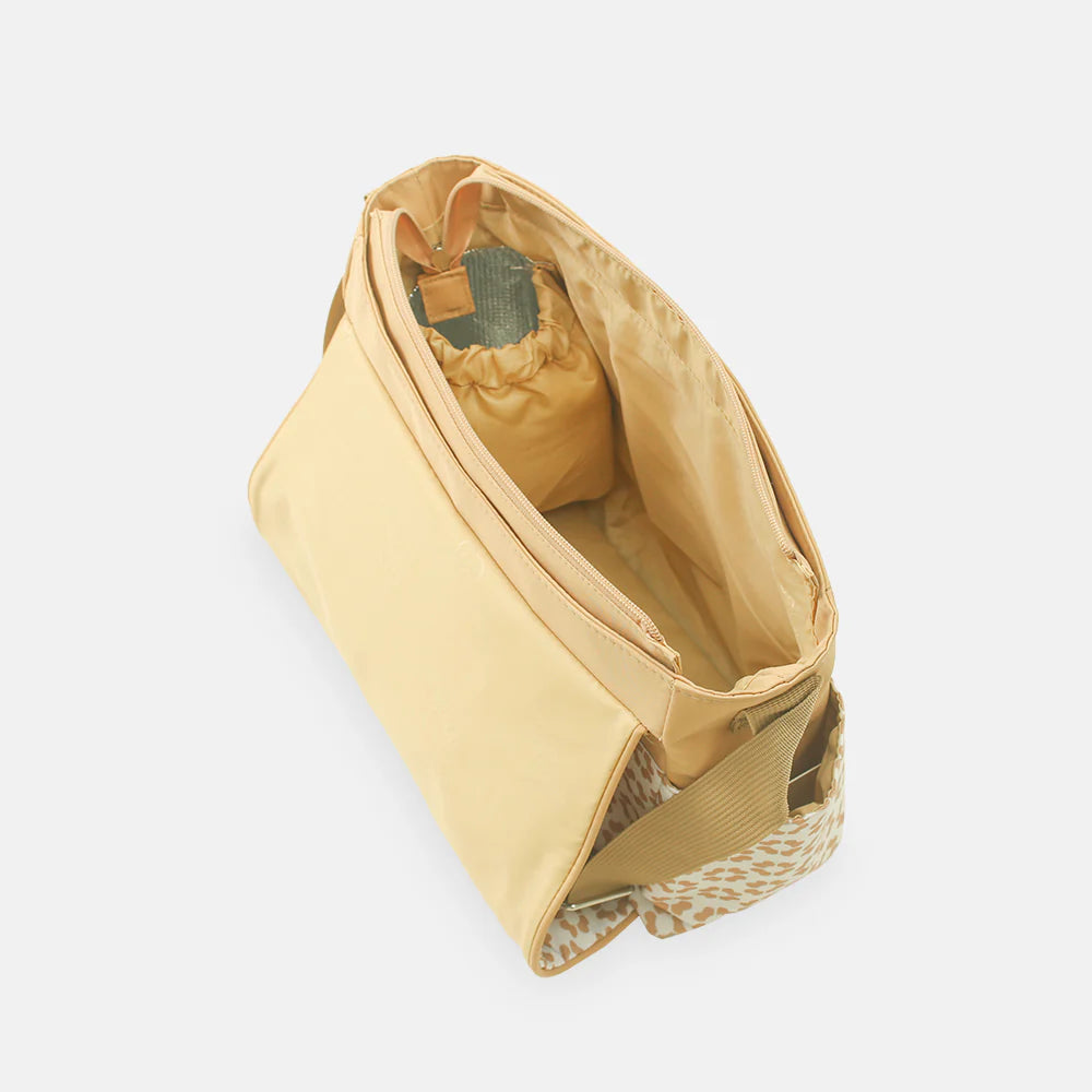 TINNIES BABY DIAPER BAG - BEIGE FLORAL