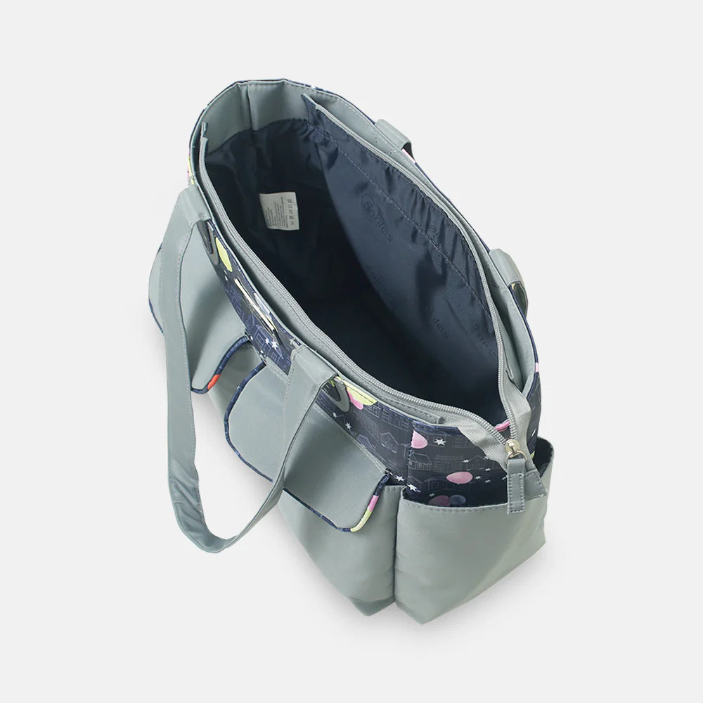 TINNIES COMPACT DIAPER BAG WITH CHANGING PAD – GREY