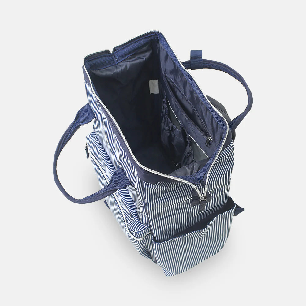 TINNIES Baby Diaper Bag Pack Blue Stripes
