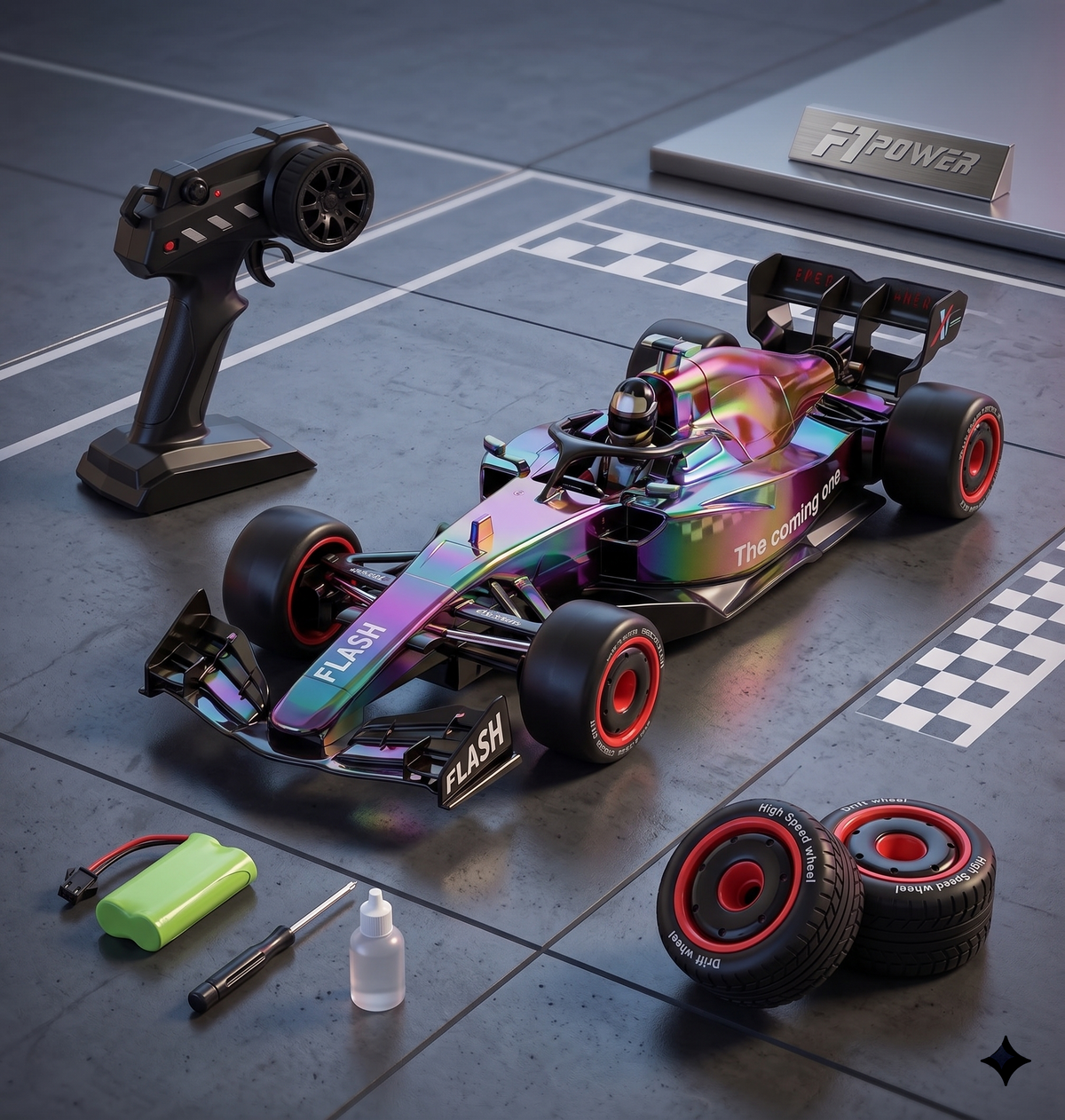 F1 POWER 1:14 Scale Rremote Control Drift Racing Car With Smoke Effect