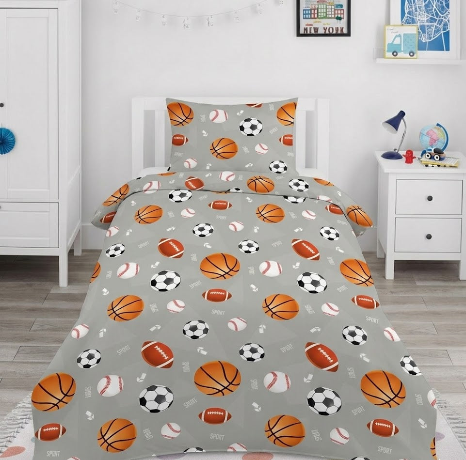 Sports Themed kids Cotton Bed Sheet