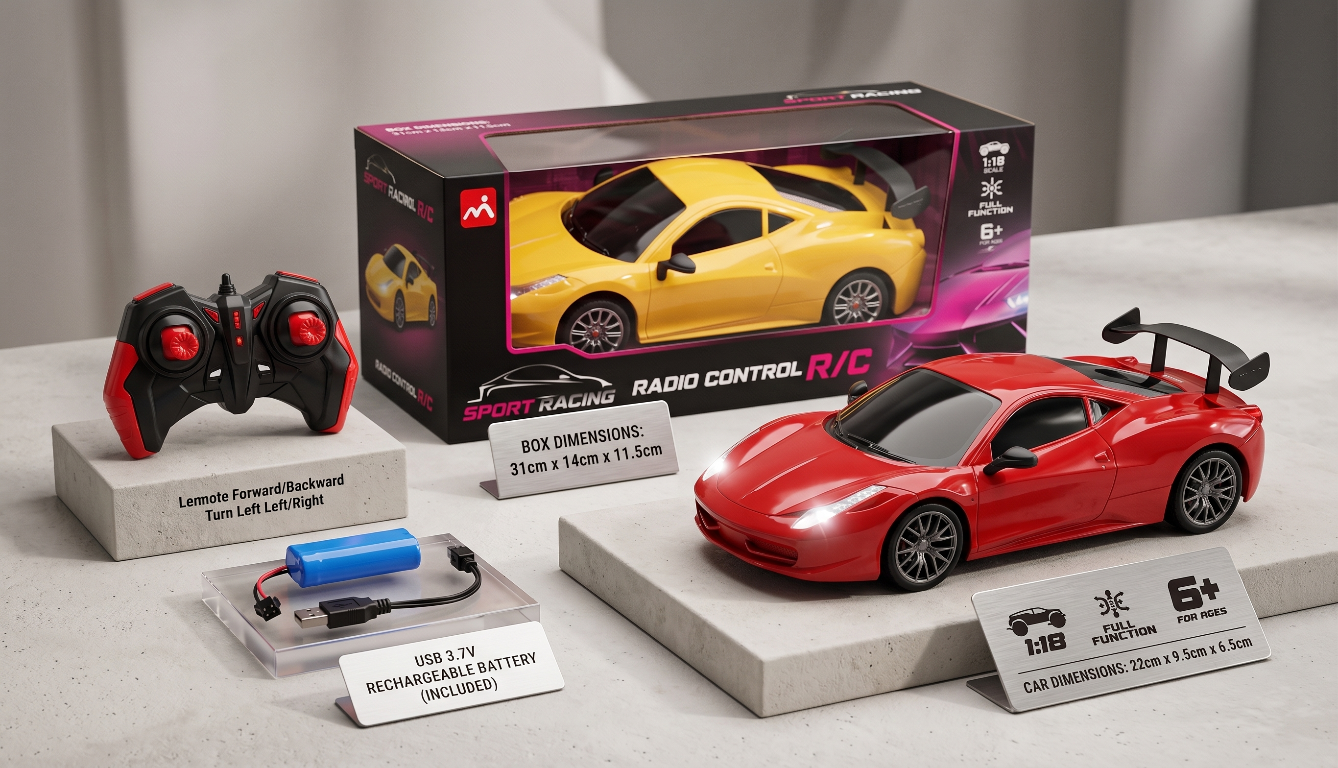 1:18 Scale Remote Control  Sport Racing Car