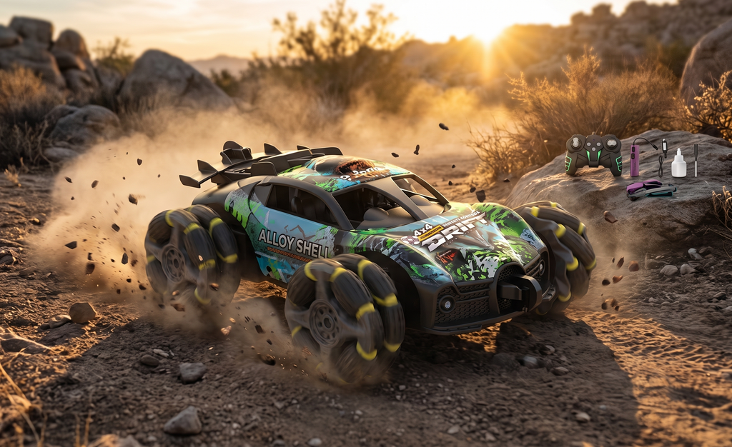 4x4 Remote Control Drift Car - Dinosaur Edition with Alloy Shell