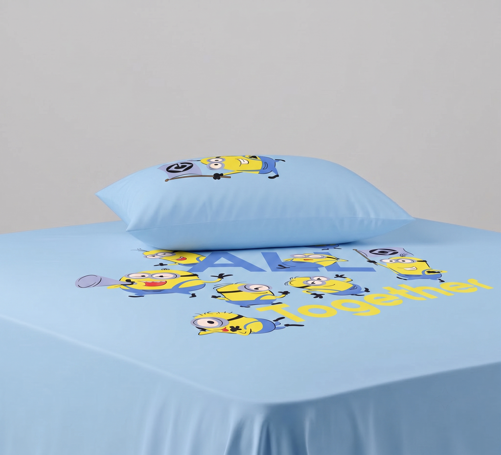 Minions  Characters kids Cotton Bed Sheet