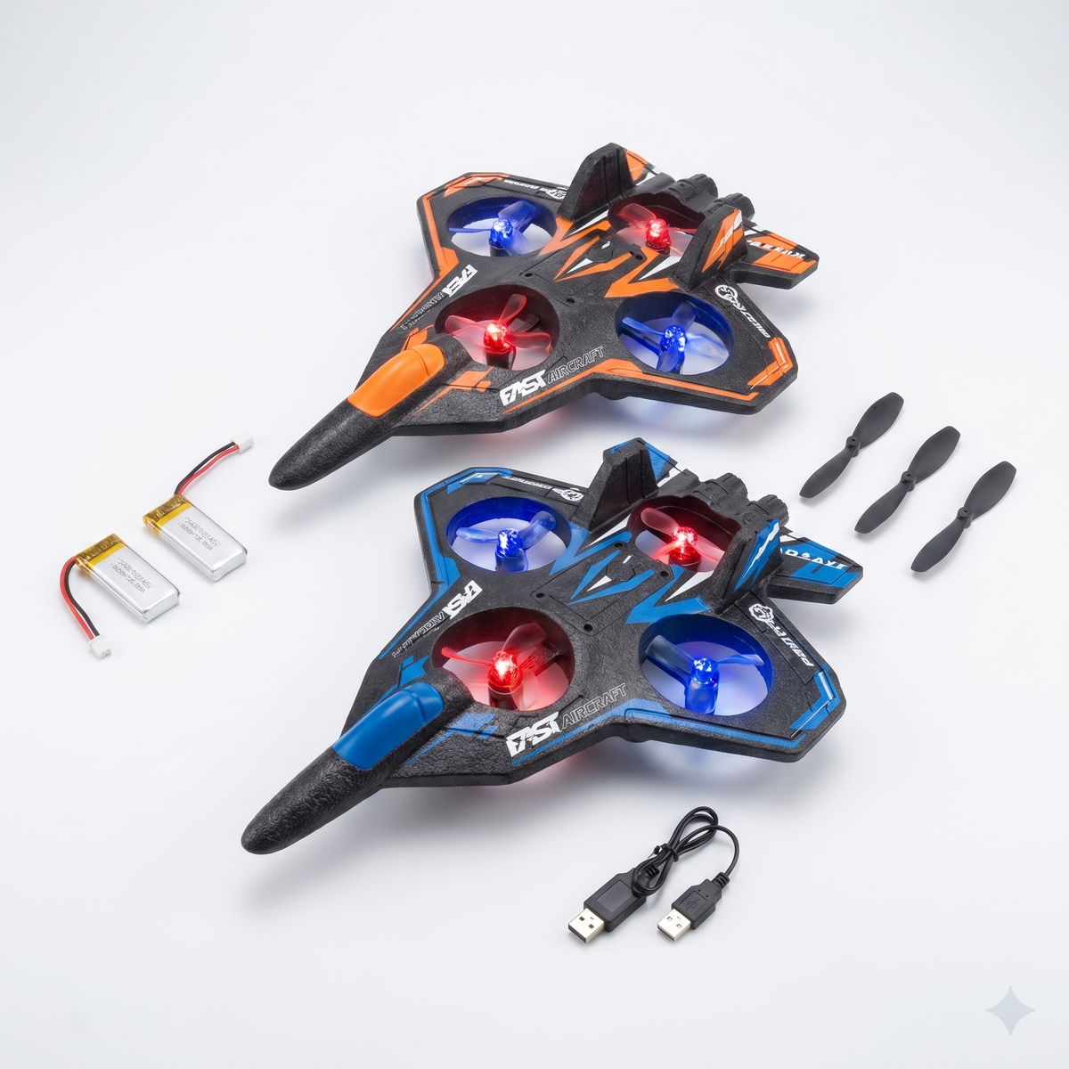 J20 RC Fighter Aircraft – High-Speed Remote Control Jet with 360° Flips & LED Lights
