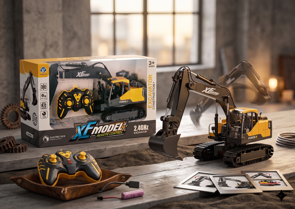 XF Model 2.4GHz Remote Control Construction Vehicle Excavator