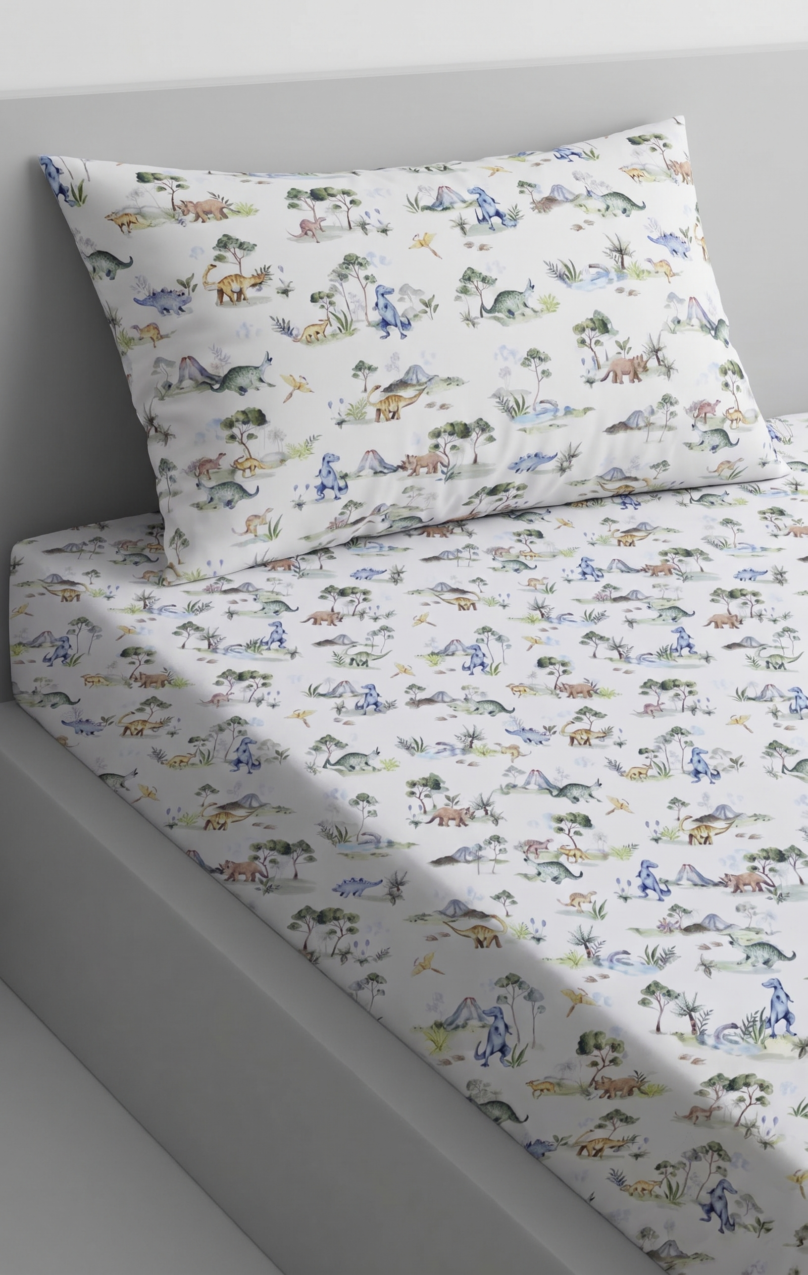 Colorfull Dinosaurs Print kids Cotton Bed Sheet