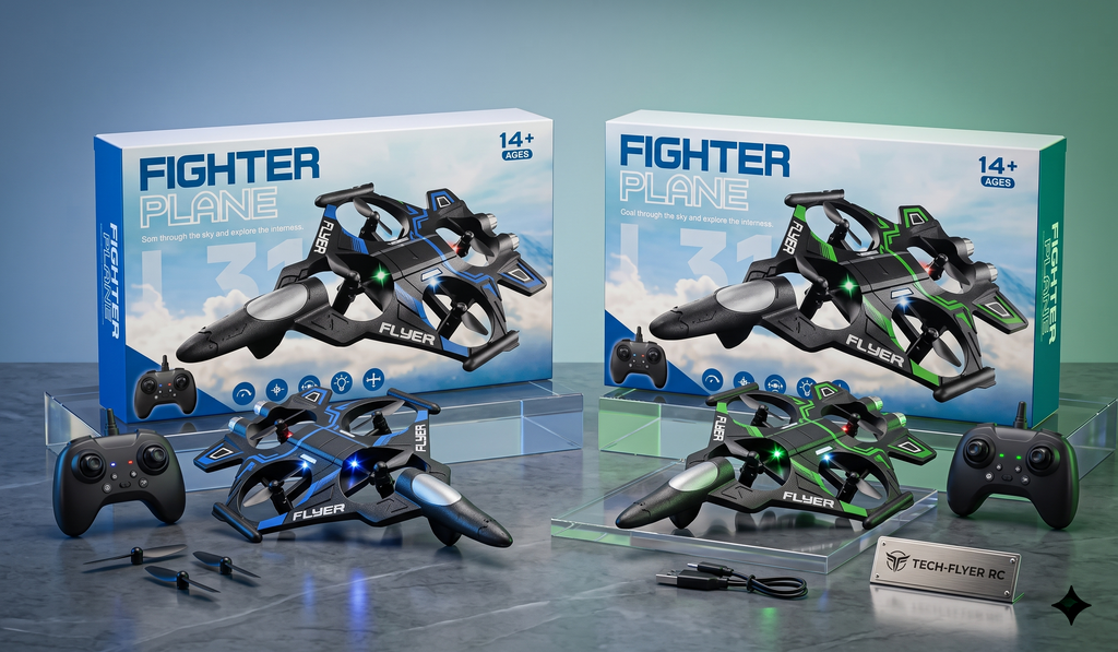 Remote Controlled Quadcopter Fighter Jet  Plane