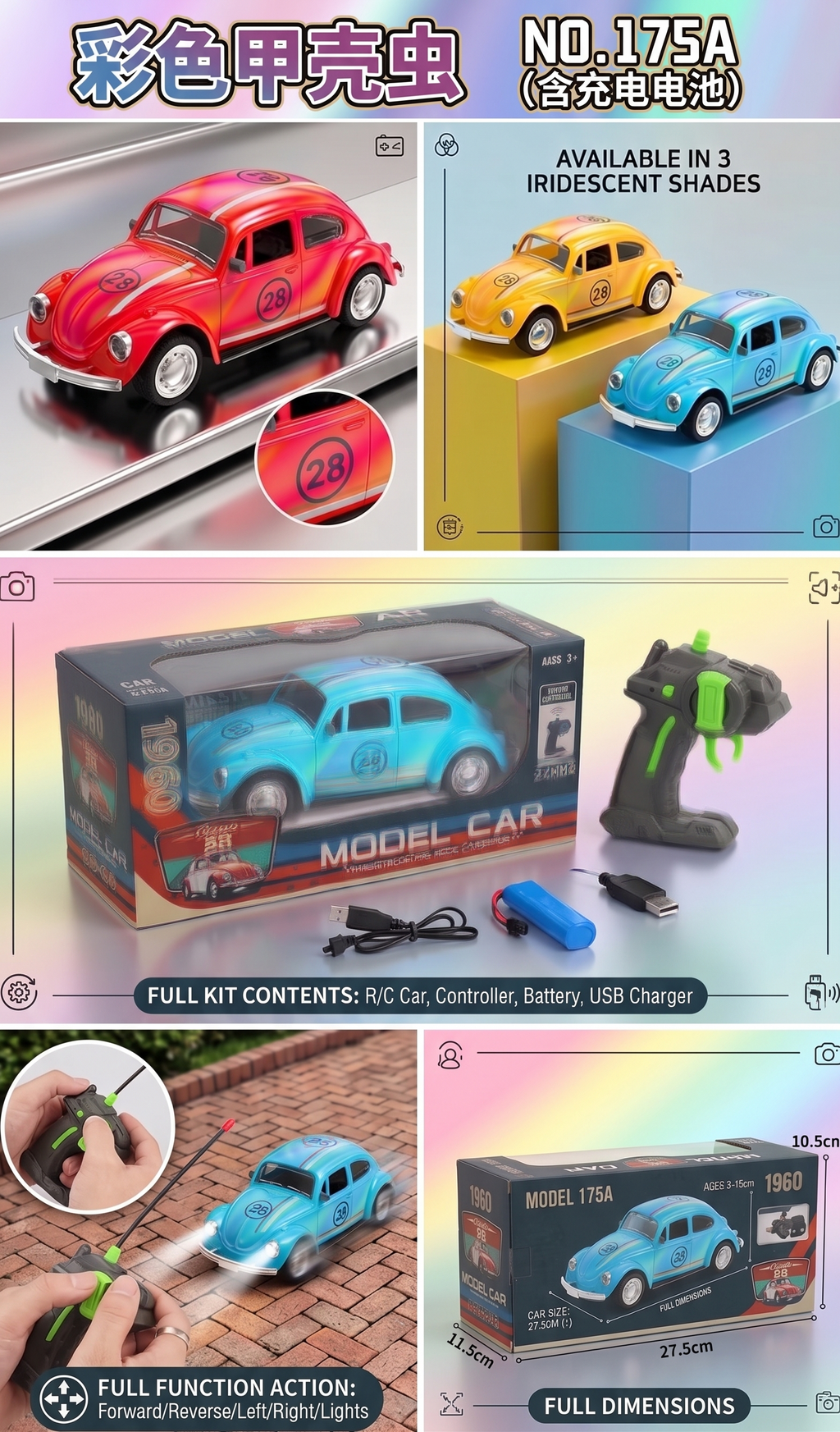 1:18   Remote Control Volkswagen Beetle Foxy Drift Car With Smoke