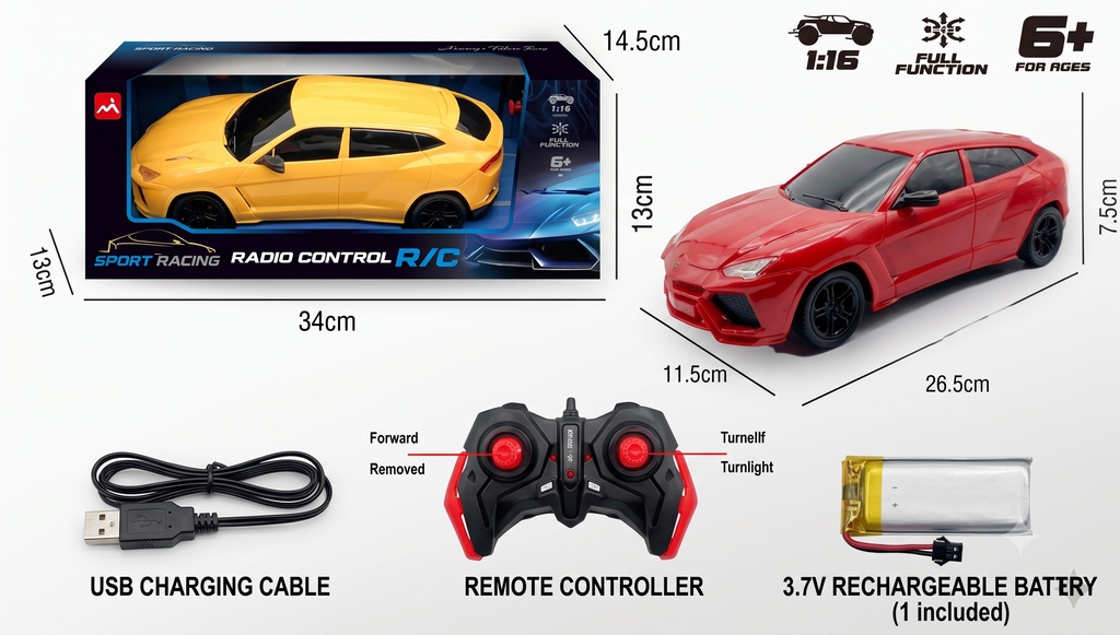 1:16 Scale Sport Racing Remote Control Super-SUV Toy Car