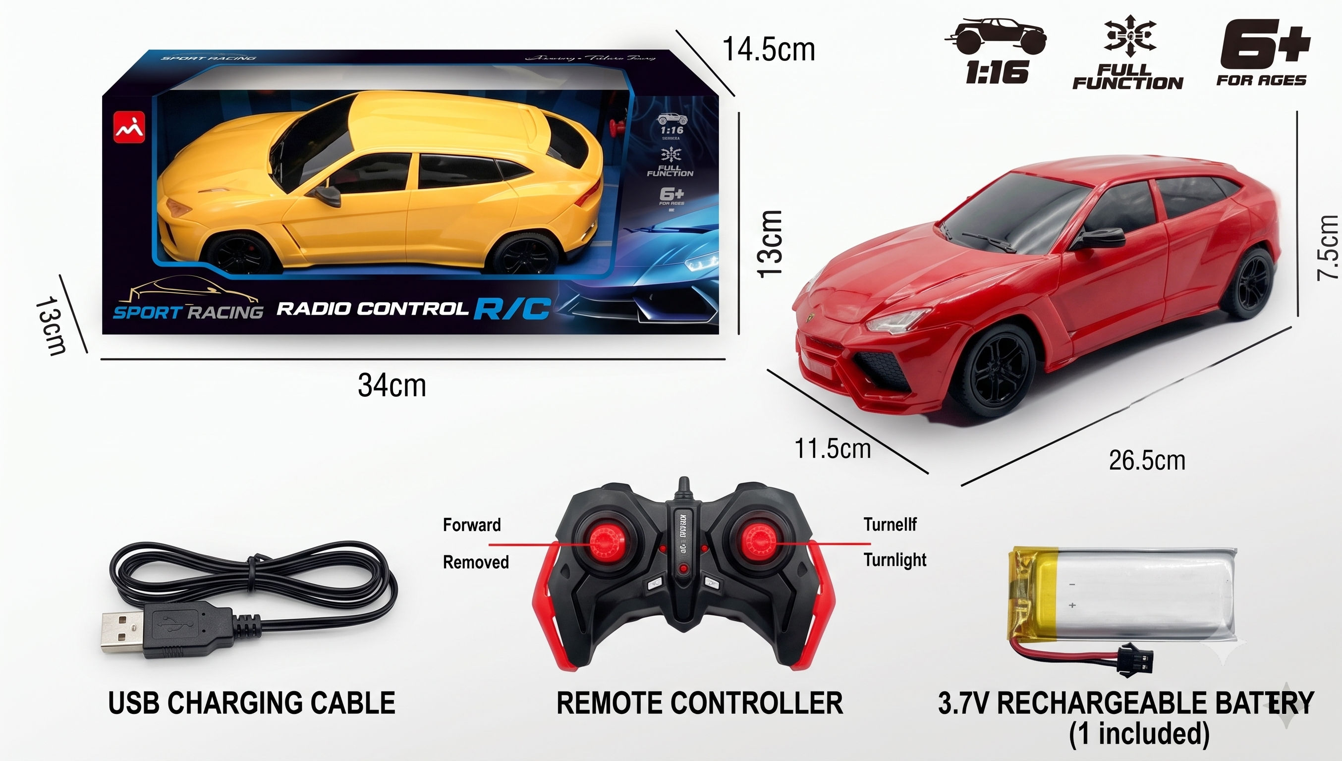 1:16 Scale Sport Racing Remote Control Super-SUV Toy Car