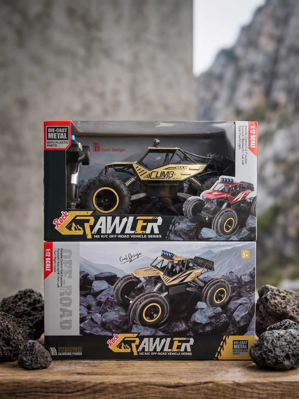 1:12 Scale Die-Cast Metal RC Rock Crawler Off-Road Remote Control Monster Truck