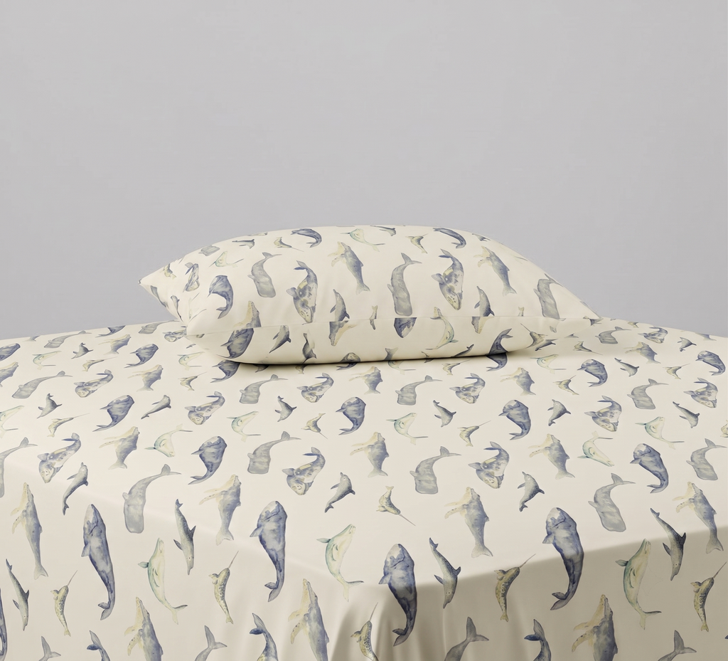 Fishs Themed kids Percale Bed Sheet