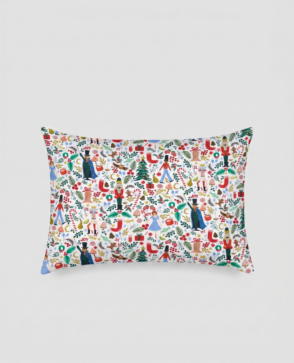 Colorful Themed Nutcracker, Christmas Trees kids Percale Bed Sheet