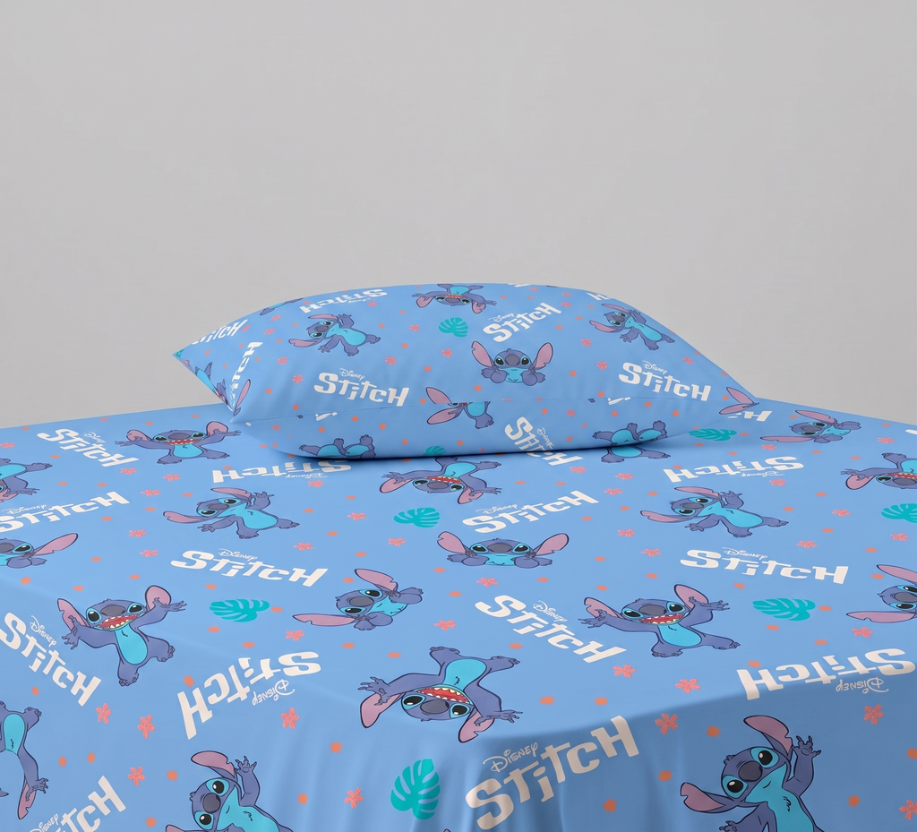 Disney Stitch kids Cotton Bed Sheet