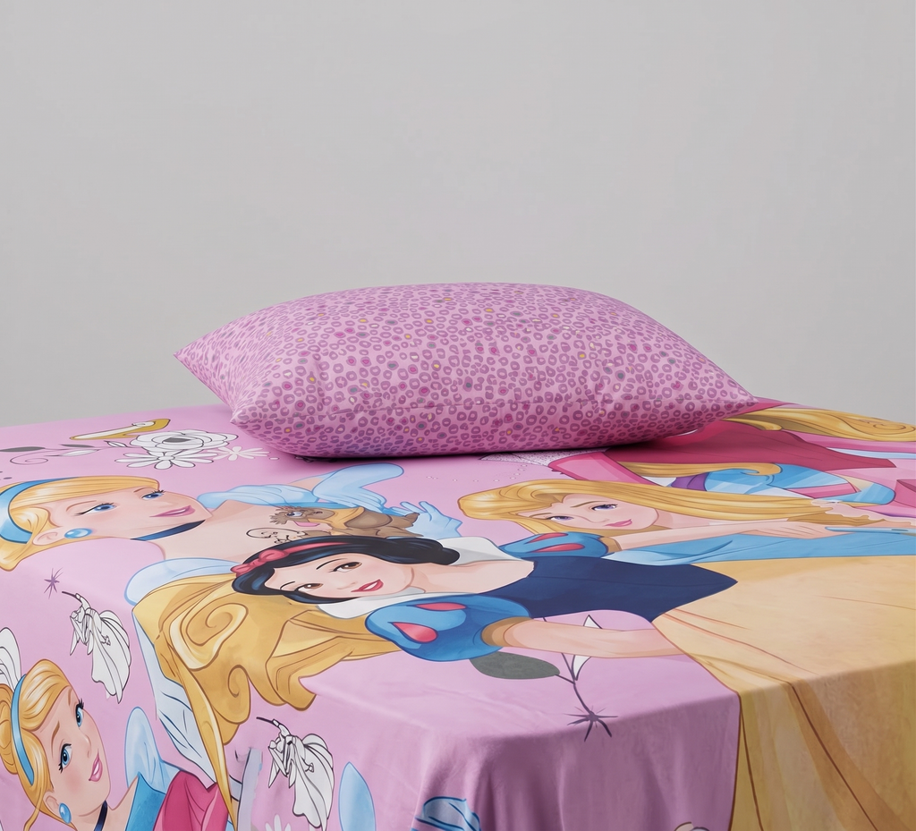 Disney Princess  Characters kids Cotton Bed Sheet