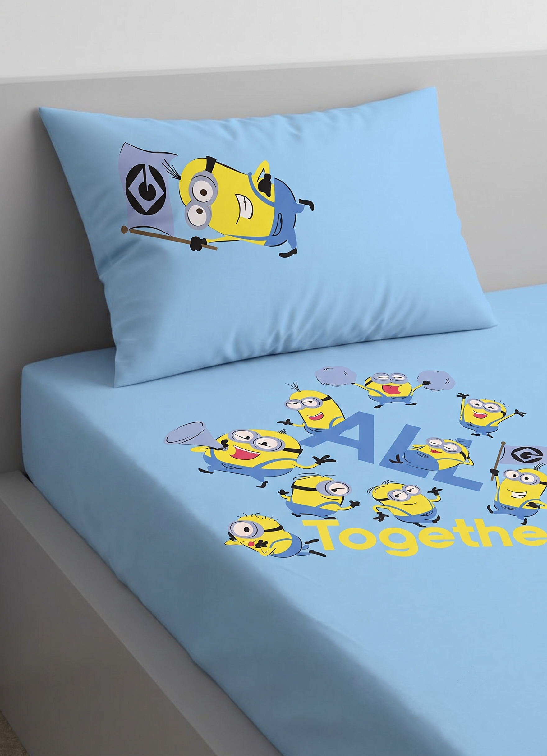 Minions  Characters kids Cotton Bed Sheet