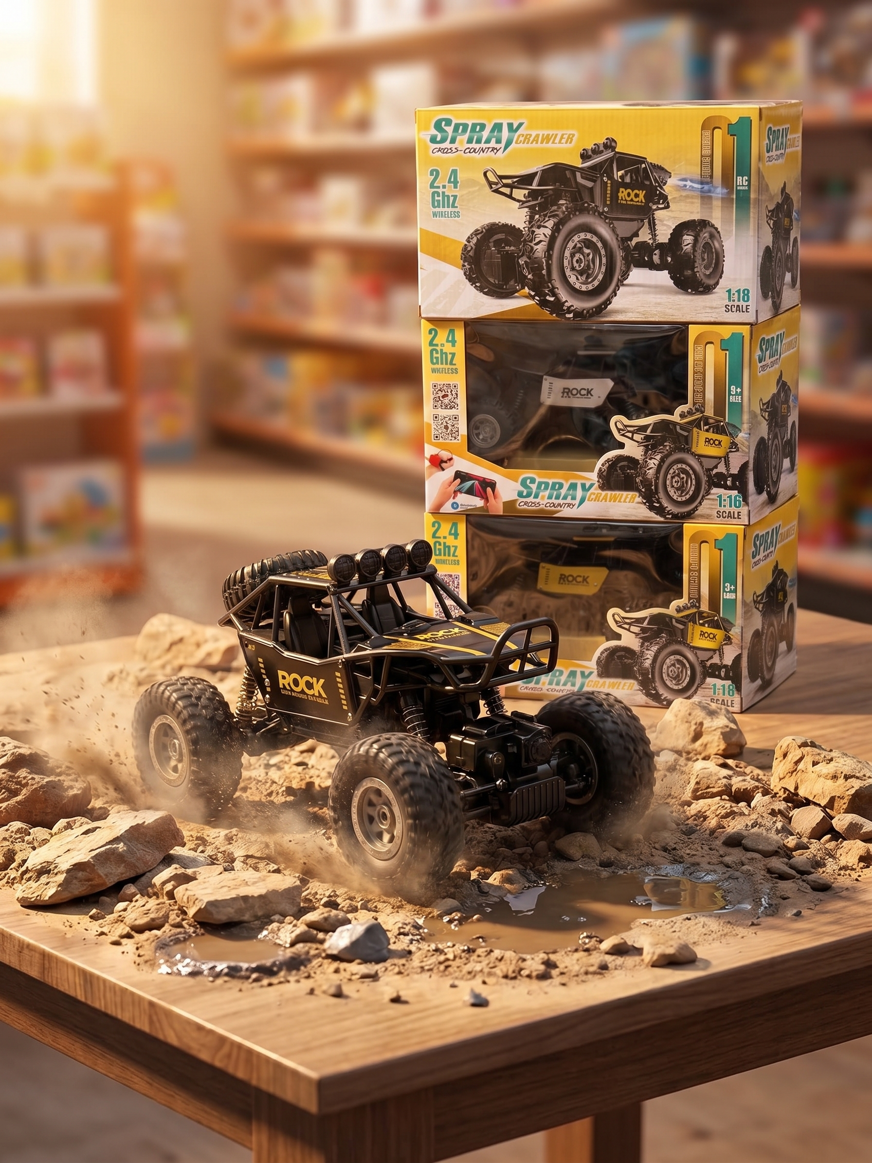 Remote Control Spray Metal Rock Crawler