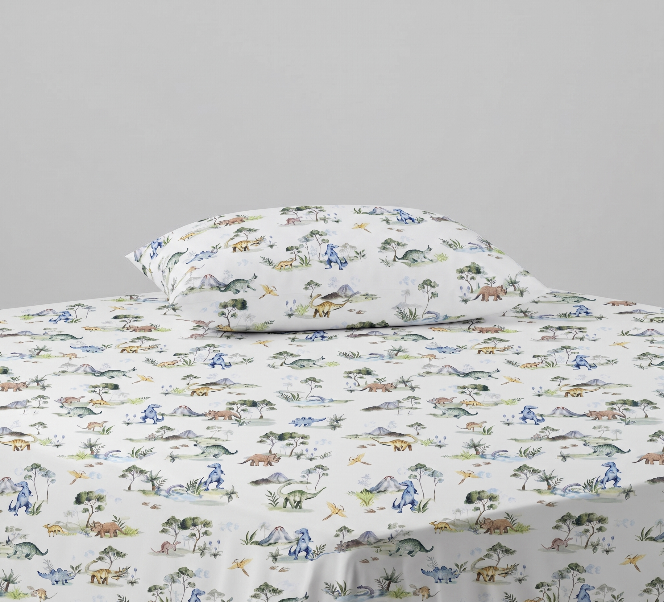 Colorfull Dinosaurs Print kids Cotton Bed Sheet