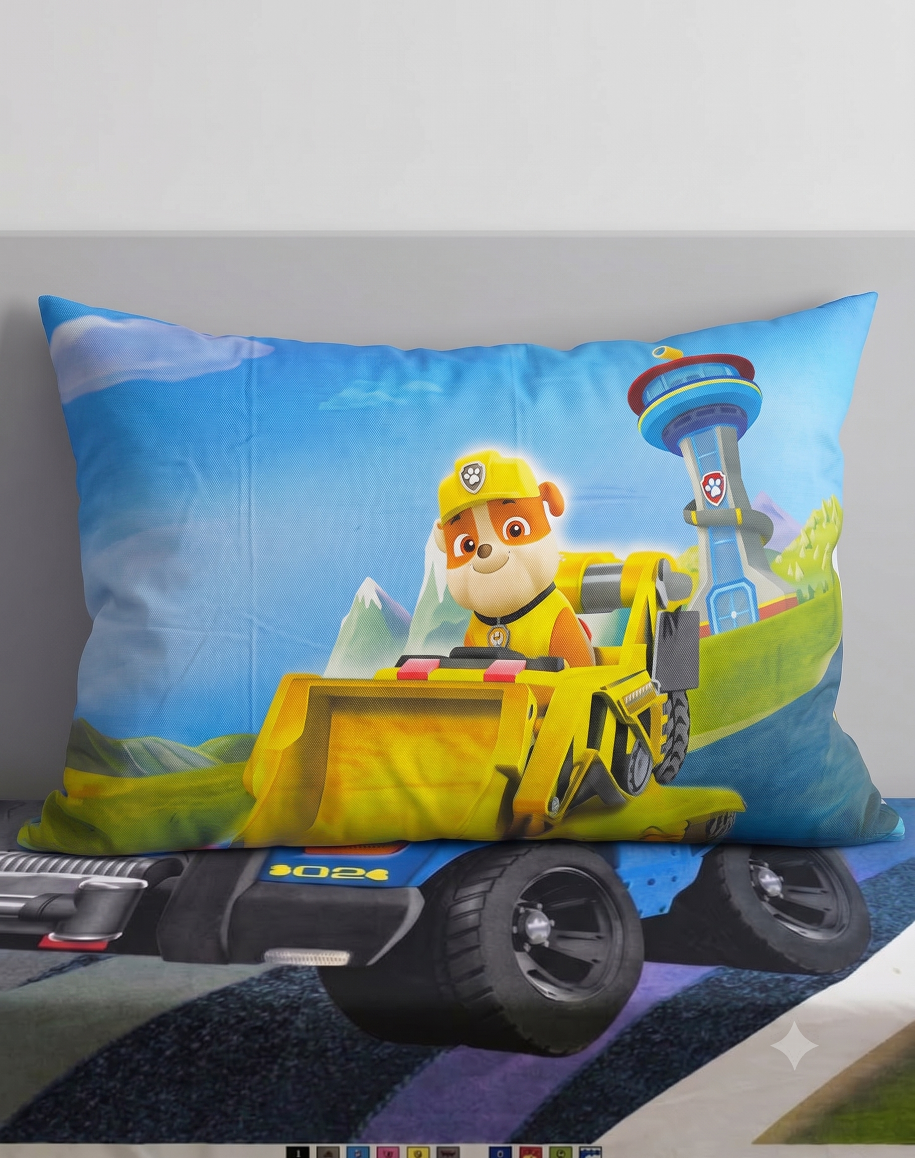 Paw Patrol Blue Police Vehicle kids Cotton Bed Sheet