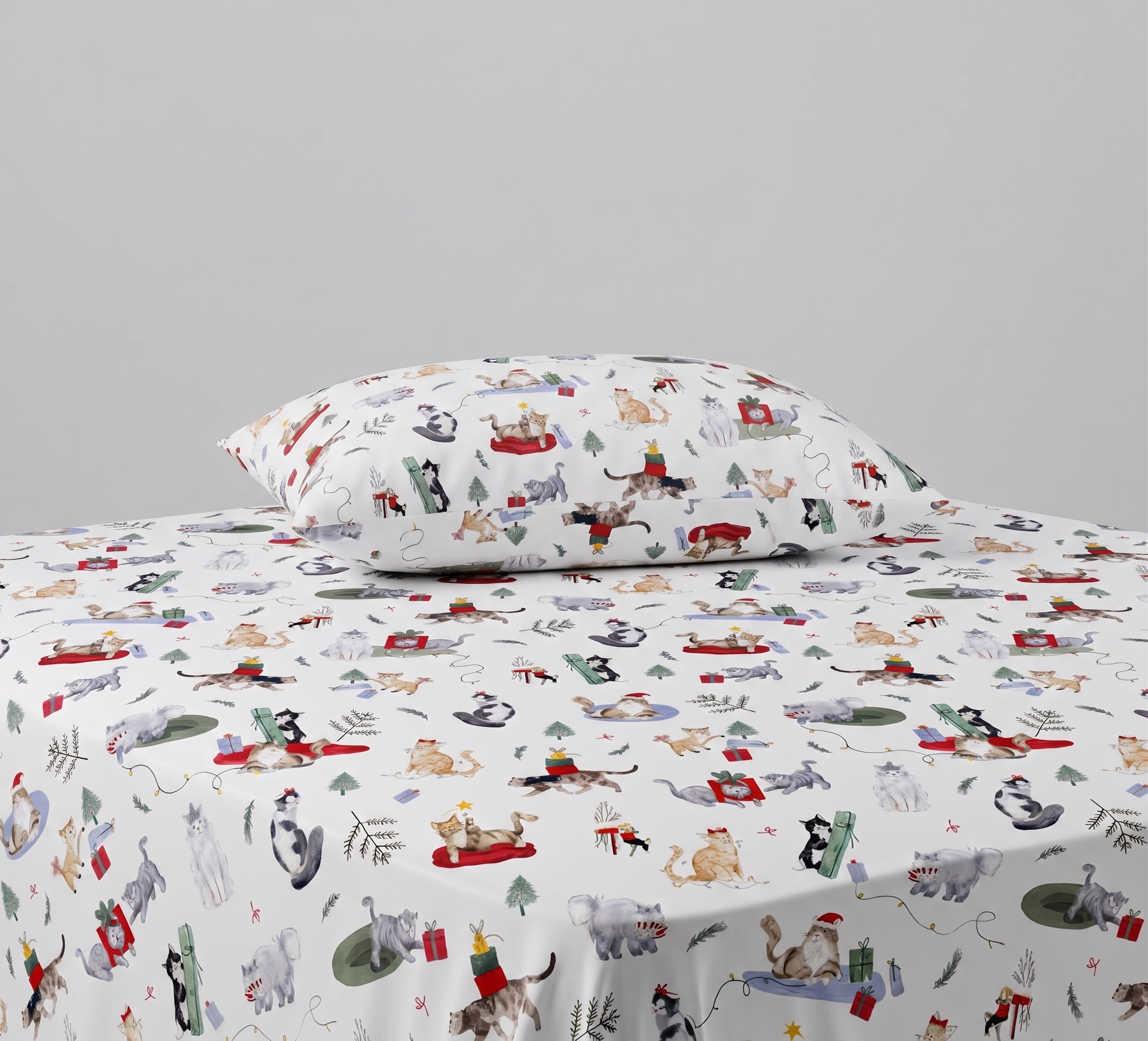 Cartoon Cats Themed kids Percale Bed Sheet
