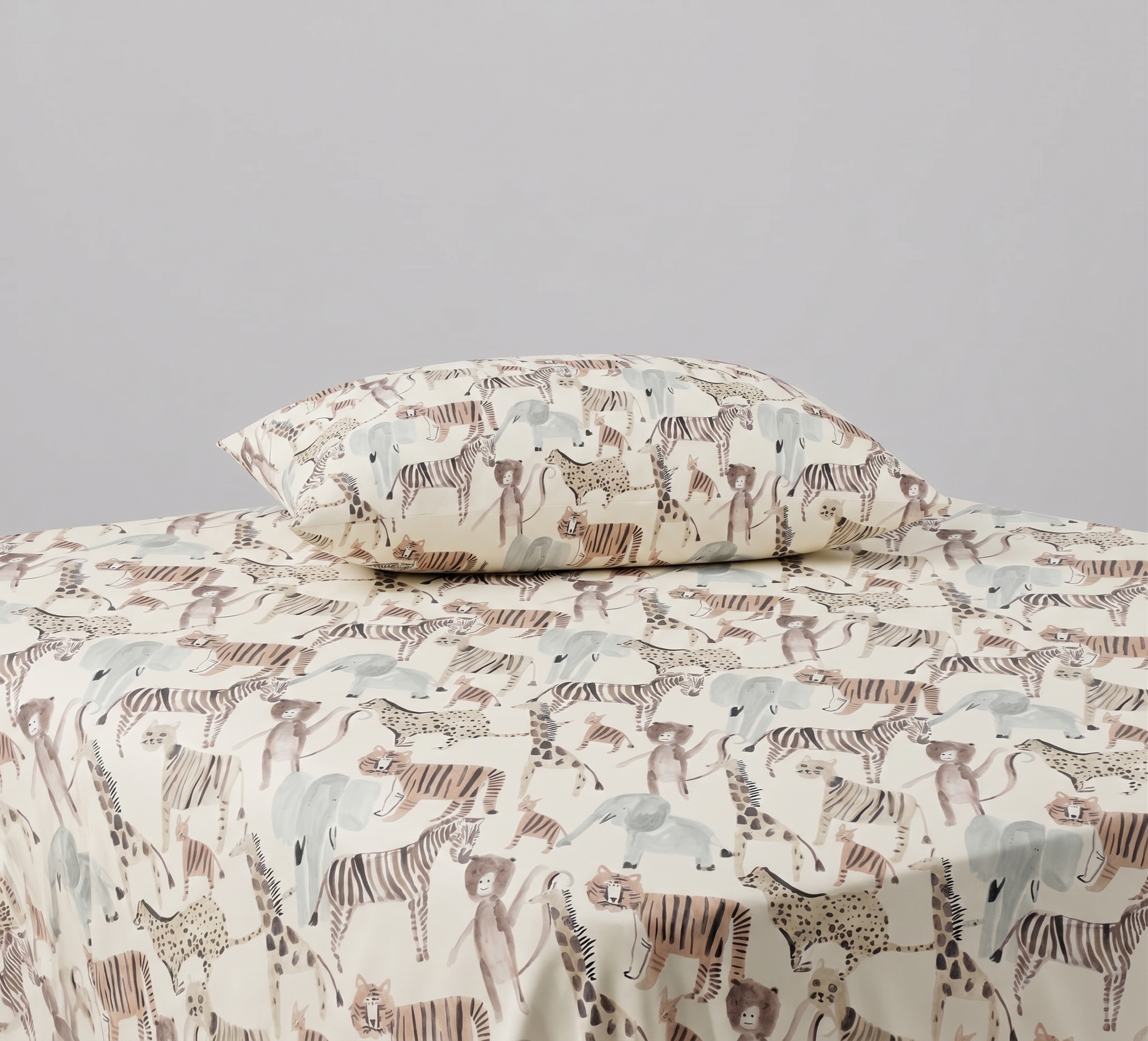 Safari Animals Kids Percale Bed Sheet