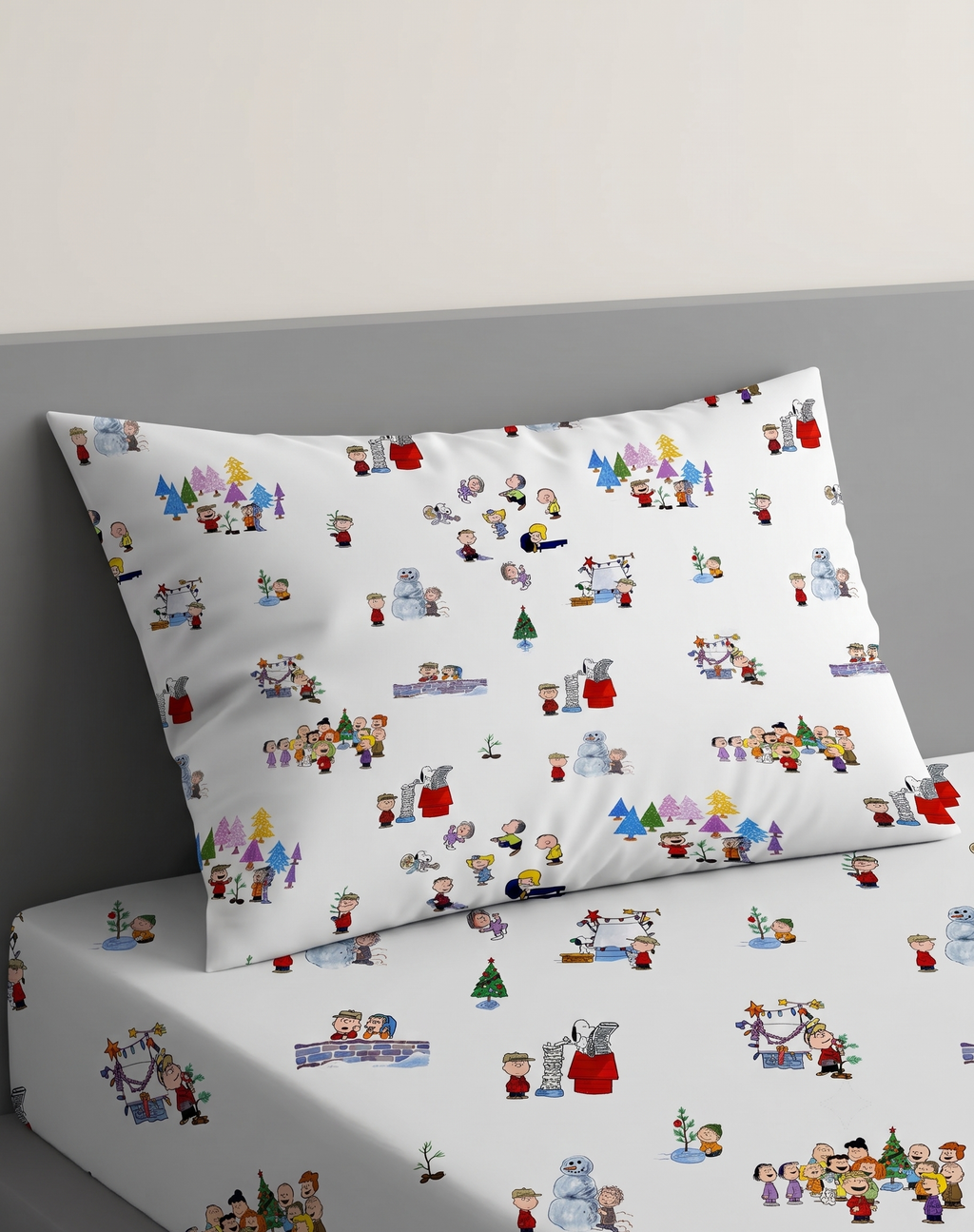 Peanuts Snoopy Holiday Kids Percale Bed Sheet