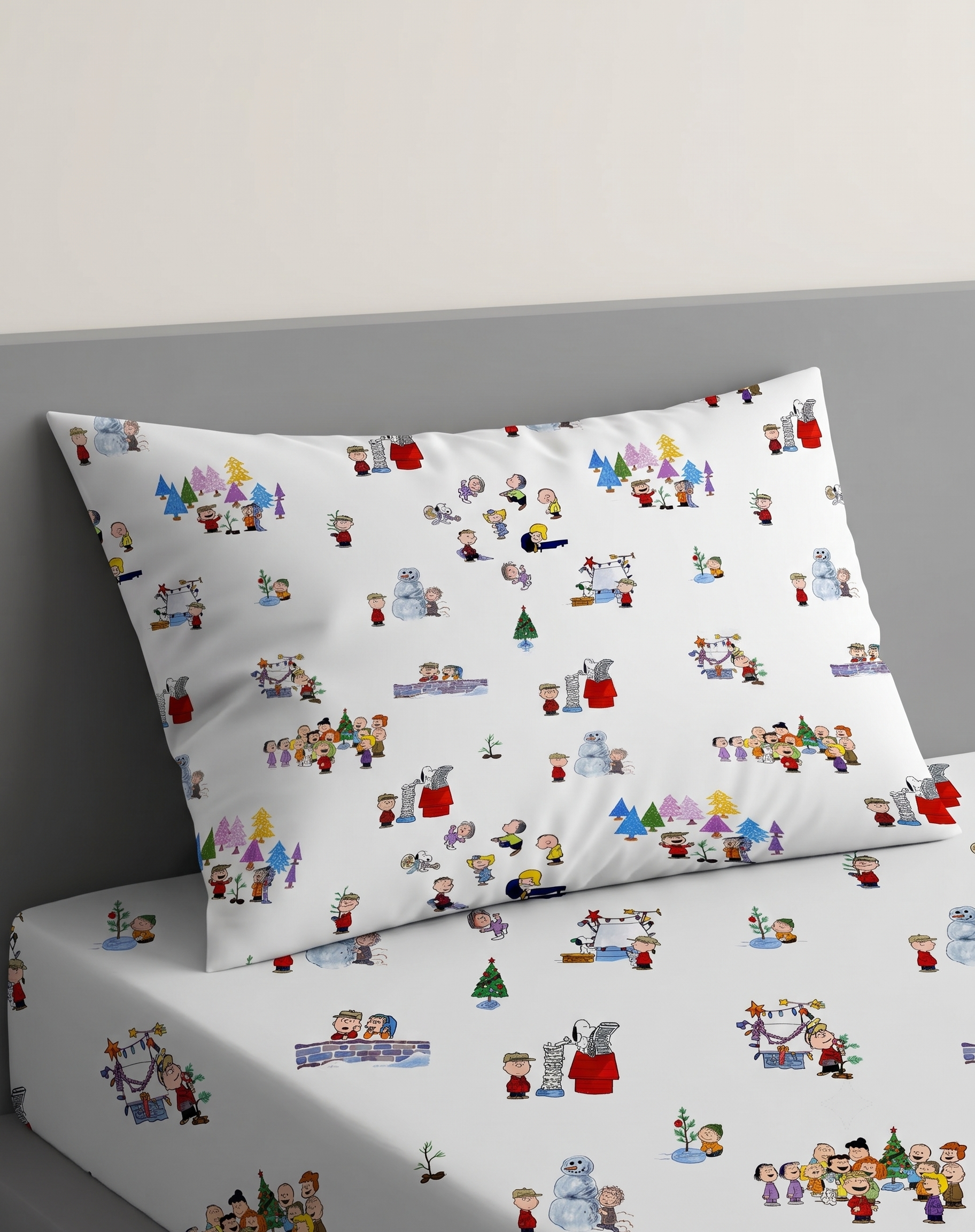 Peanuts Snoopy Holiday Kids Percale Bed Sheet