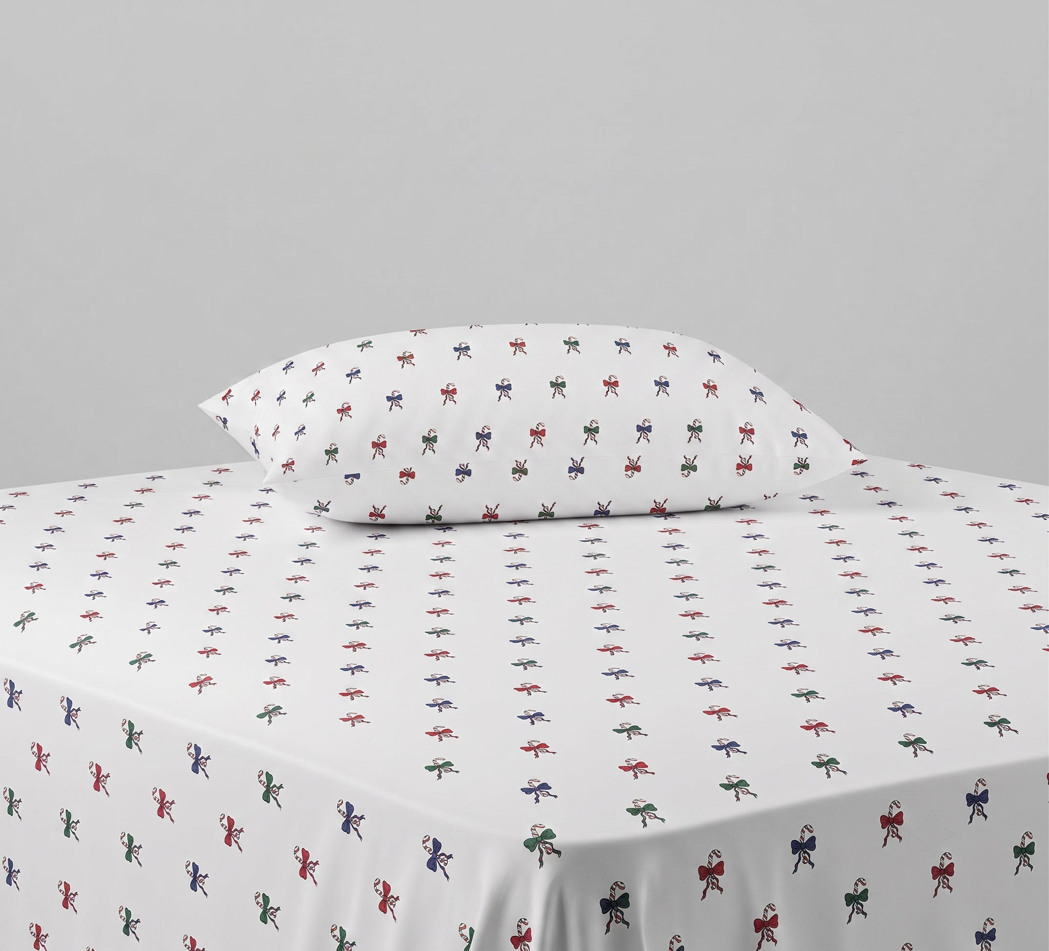 Colorful Small Bows  kids Percale Bed Sheet