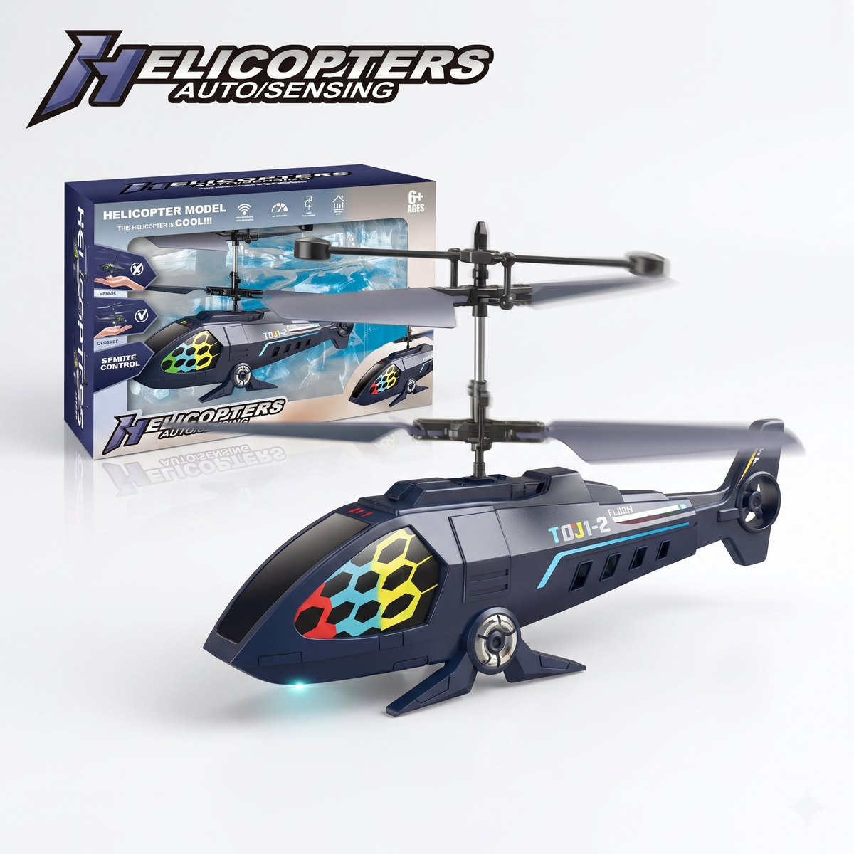 Futuristic Auto Hand Sensing LED Hover Helicopter