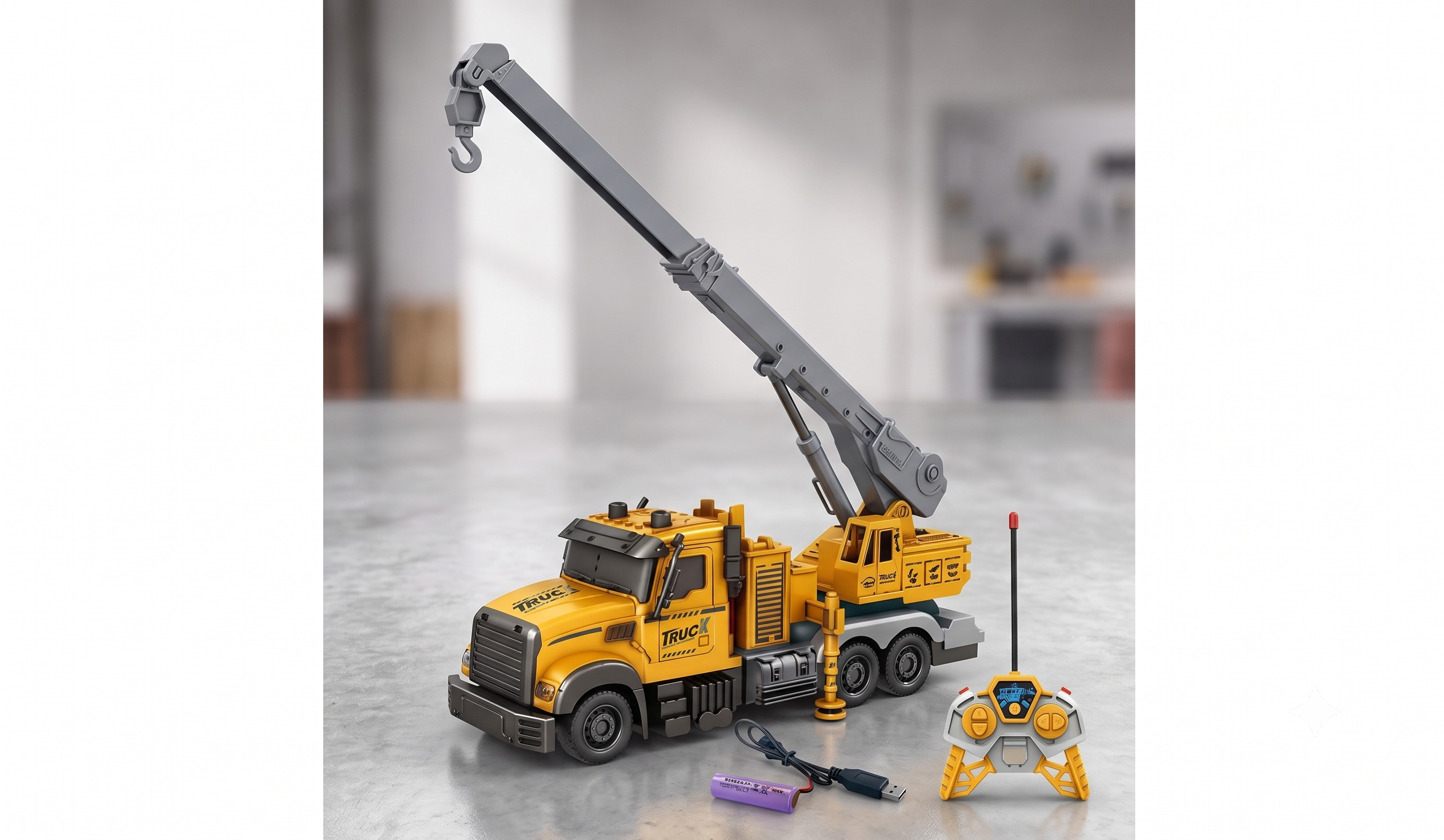 Remote Control 1:30 Scale Engineering Crane Truck Model