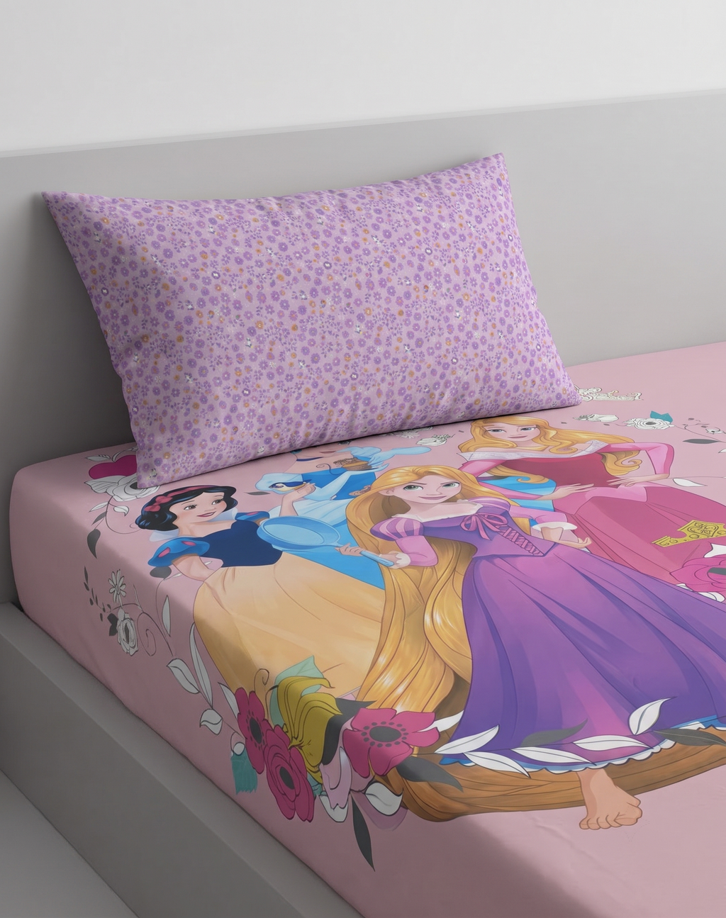 Disney Princess  Characters kids Cotton Bed Sheet