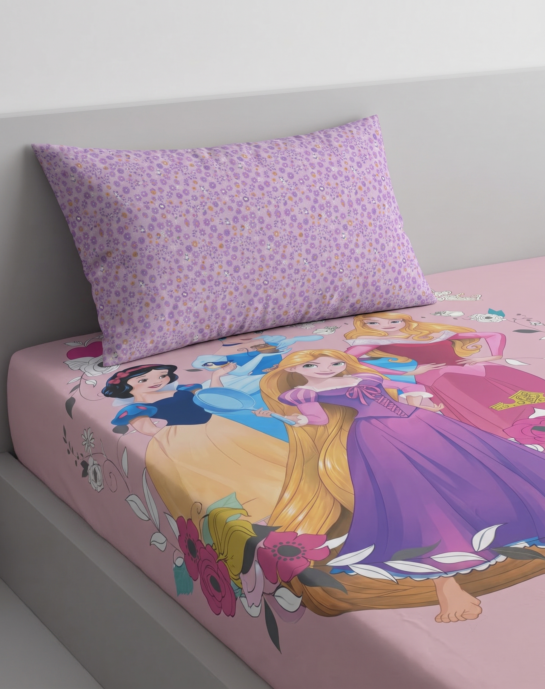 Disney Princess  Characters kids Cotton Bed Sheet