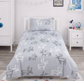 Grey Deer Themed kids Percale Bed Sheet