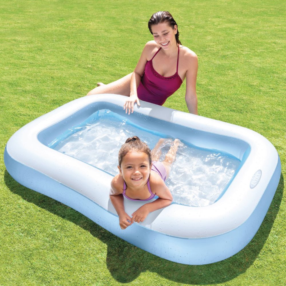 Intex 65" x 39" x 11" Rectangular Inflatable Kiddie Pool Blue