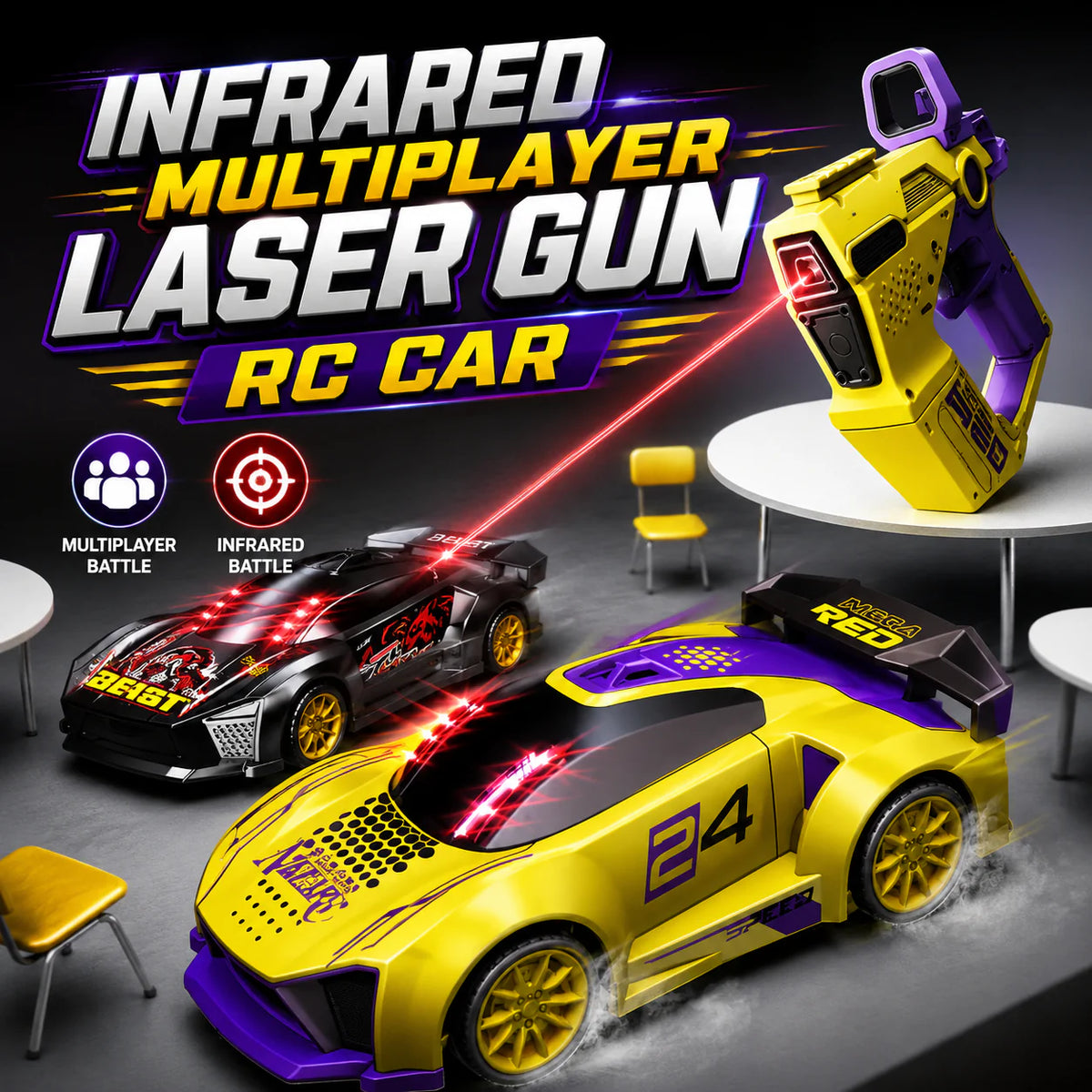  Infrared Laser Shooting Remote Control Racing Car