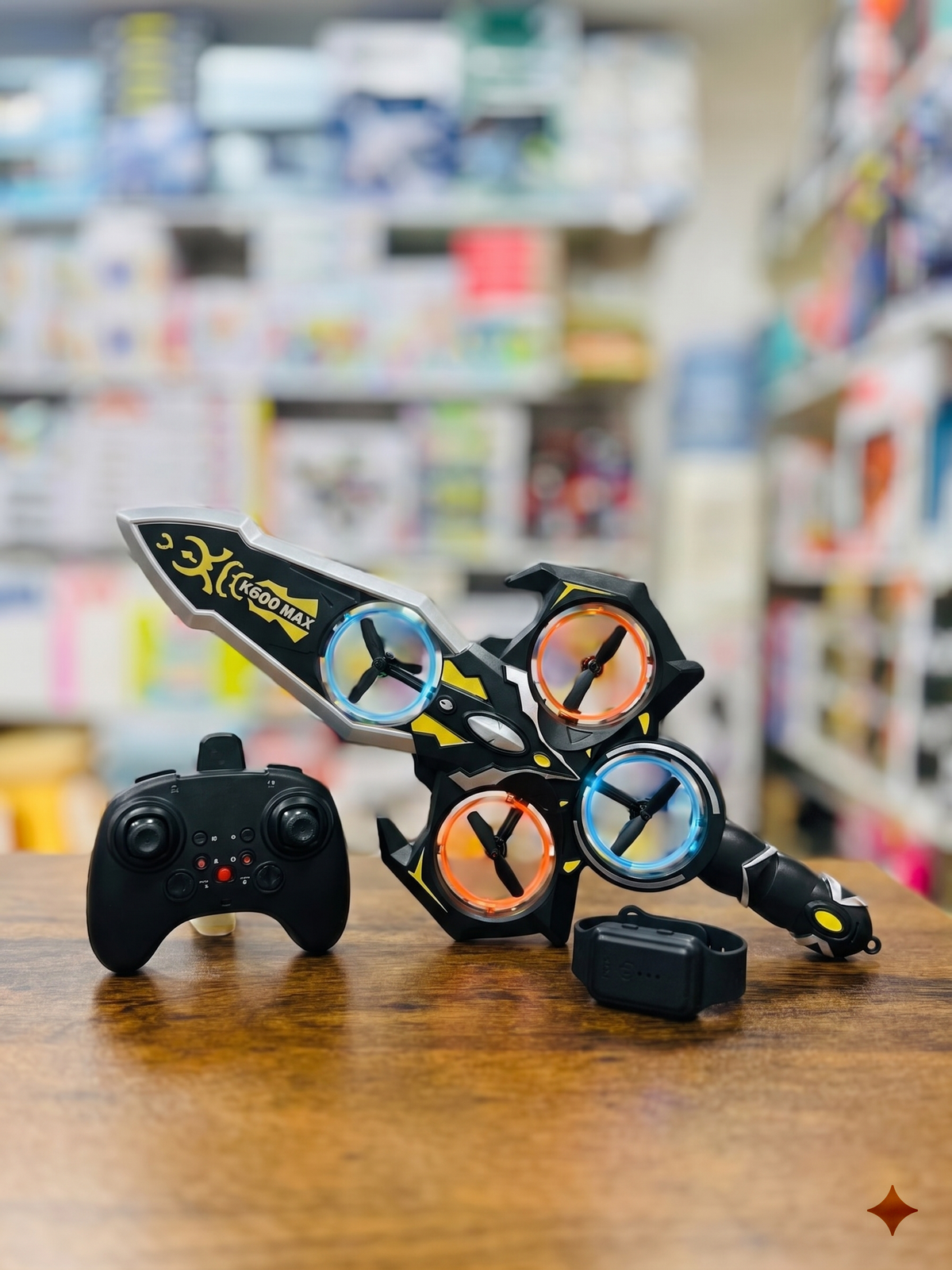 K600 MAX Flying Sword Drone – Hand Gesture Control RC Quadcopter with LED Lights