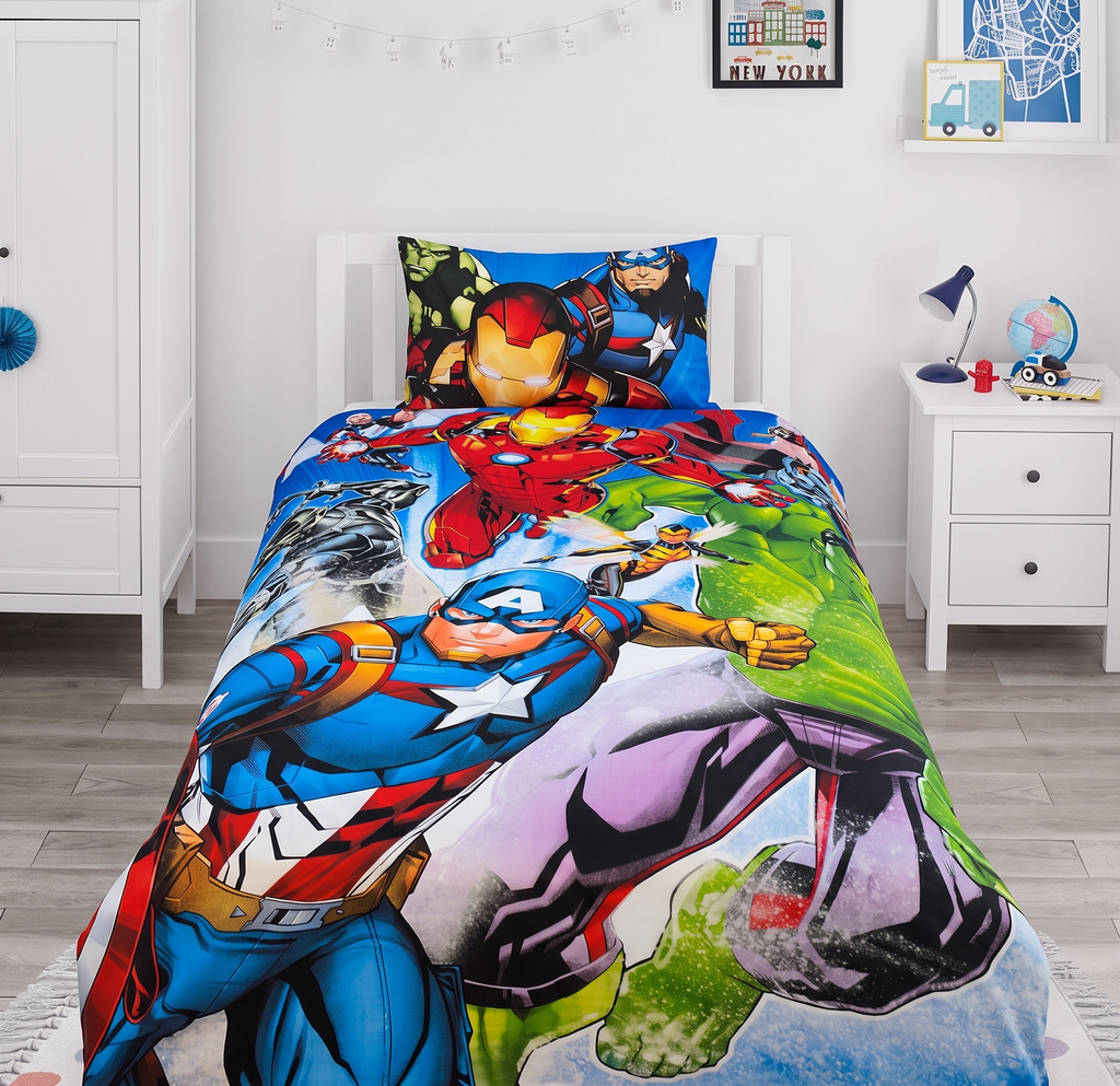 Marvel Avengers Characters kids Cotton Bed Sheet
