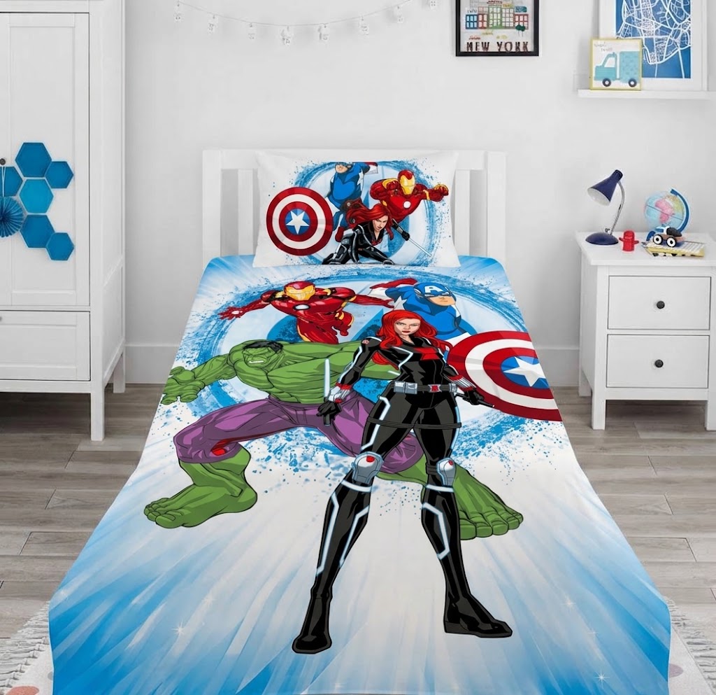  Marvel Avengers Superhero Themed kids Cotton Bed Sheet
