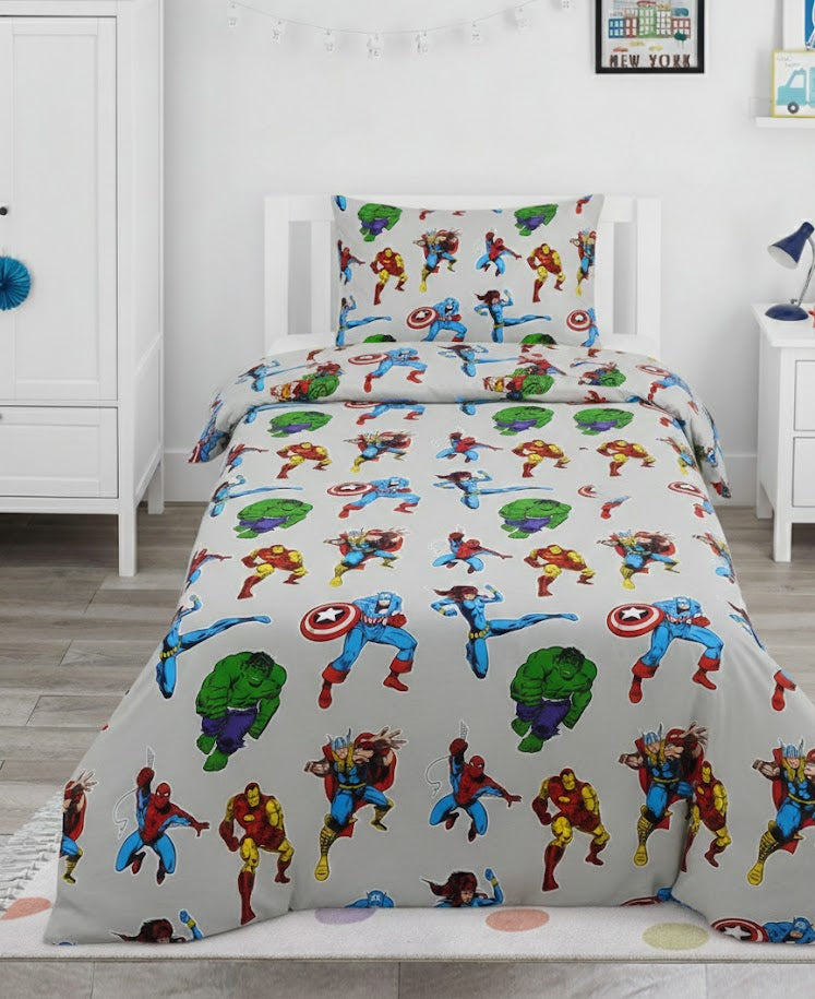 Marvel Comics superhero kids Cotton Bed Sheet
