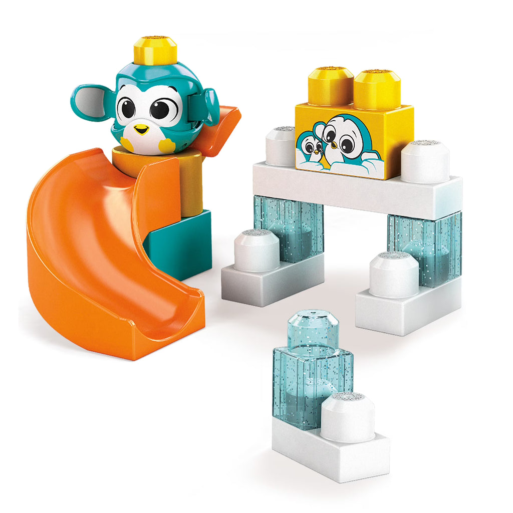 Mega Bloks Peek A Blocks Launch 'N Roll fisher price