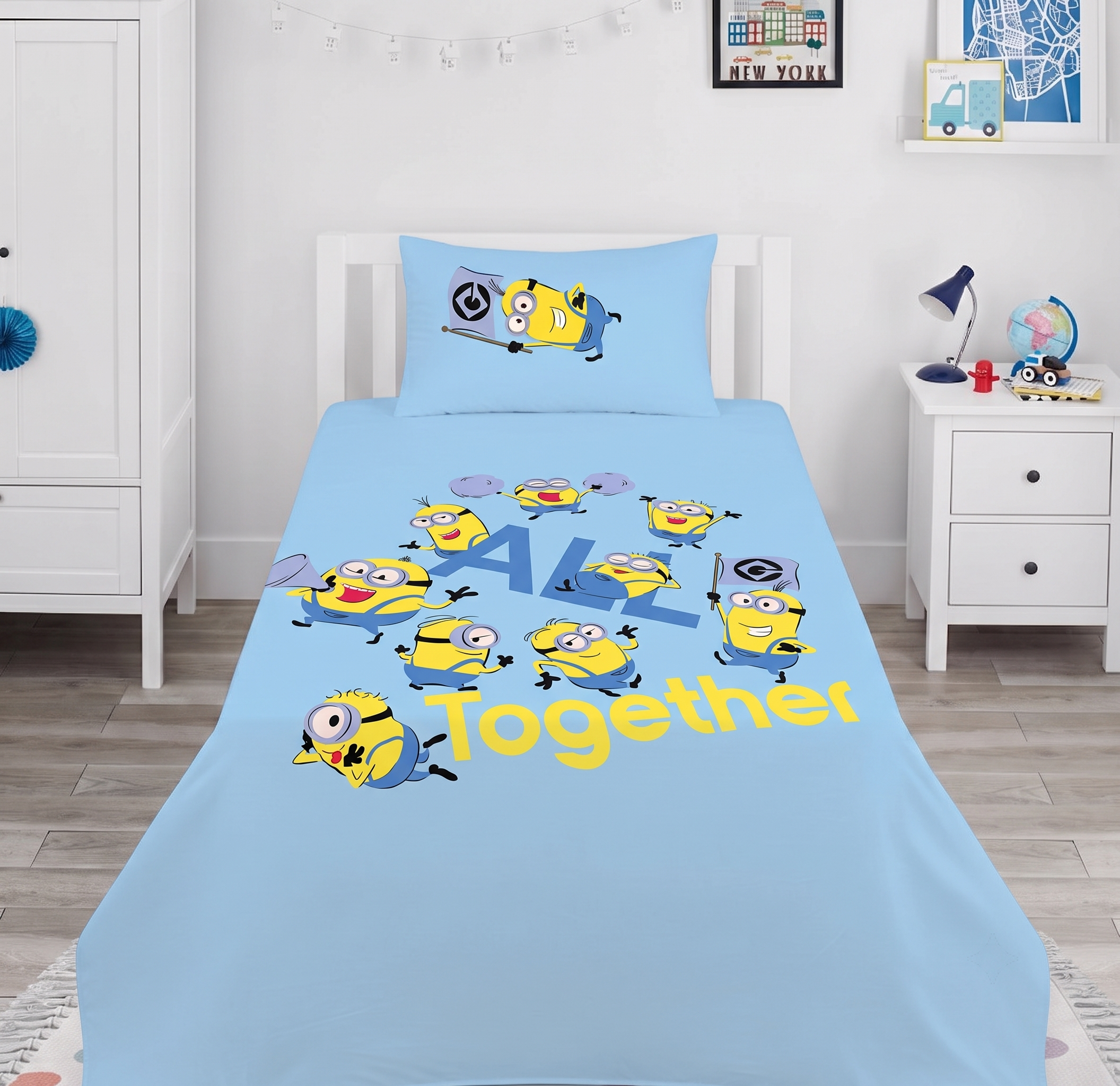 Minions  Characters kids Cotton Bed Sheet
